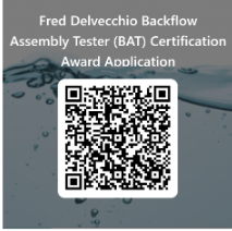 Scan QR Code to apply for the Fred Delvecchio BAT Certification Award
